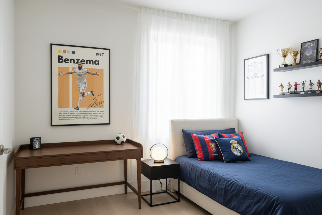 Fodbold Plakat 26 i ungdomsværelse