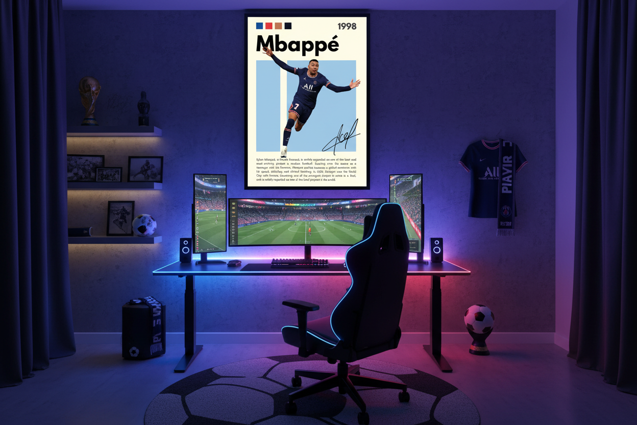 Fodbold Plakat 30 i gaming-værelse