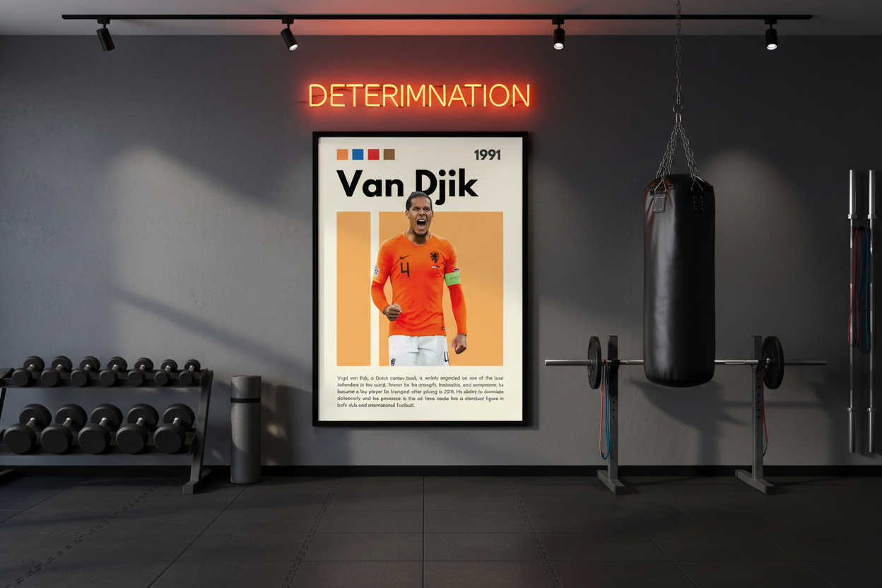 Fodbold Plakat 7 i træningsrum