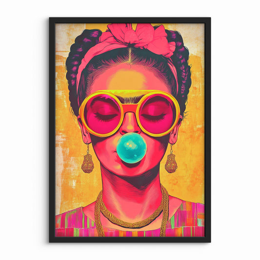 Portræt Plakat 108 – Pop Art med Attitude og Tyggegummi