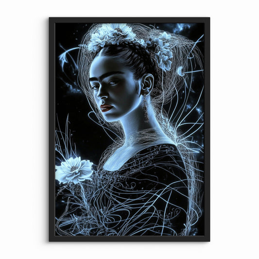 Portræt Plakat 94 – Mørk Elegance og Lysende Linjer