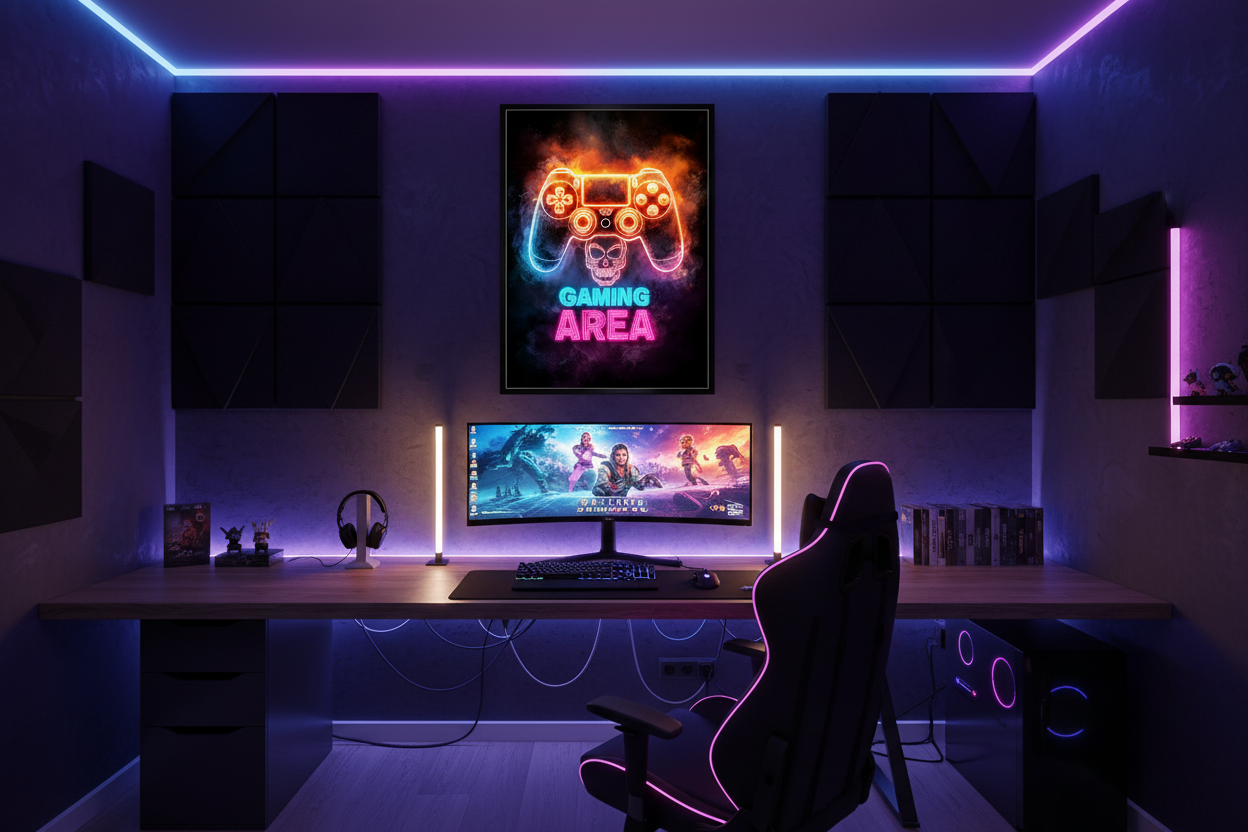 Gamer Plakat 494 i ungdomsværelse