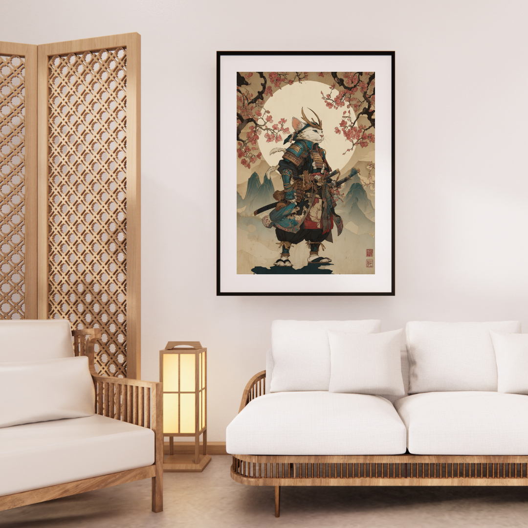 Japansk Plakat 70 - Samuraikat under Månen