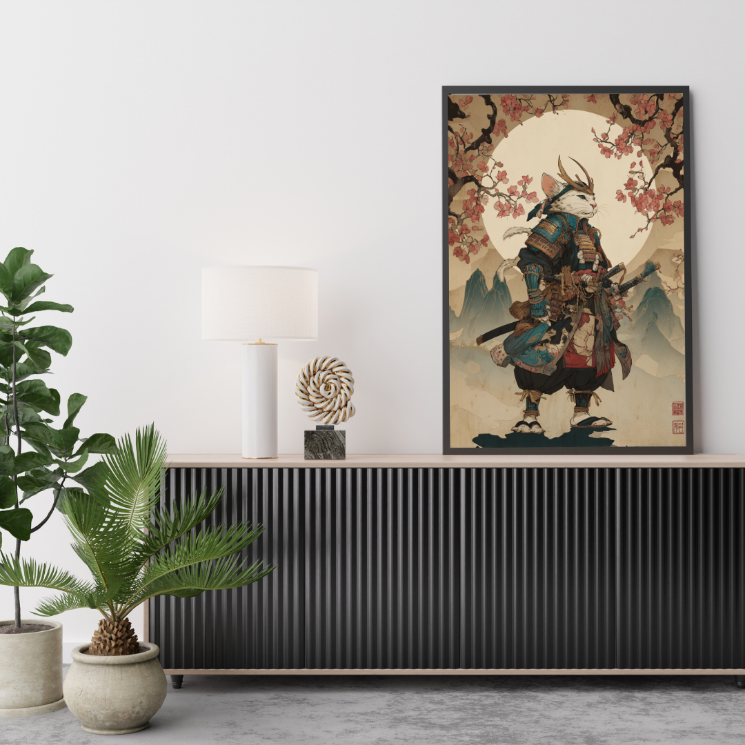 Japansk Plakat 70 - Samuraikat under Månen
