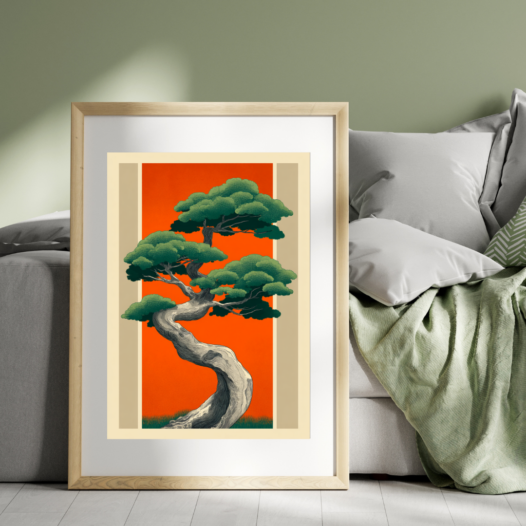 Japansk Plakat 166 – Zen Træets Balance