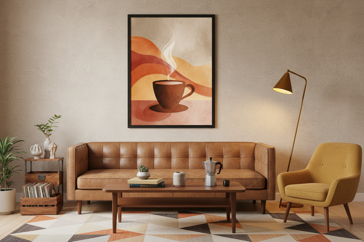 Kaffe Plakat 101 i stue