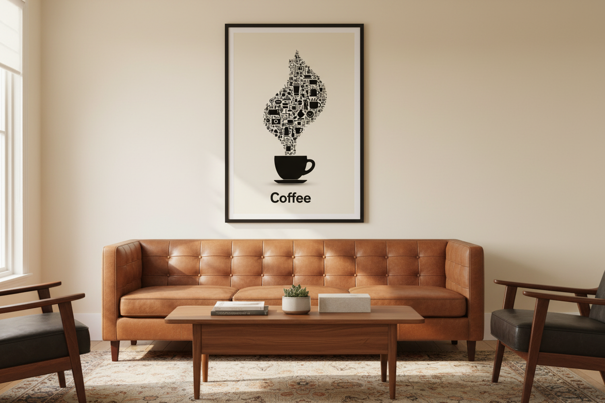 Kaffe Plakat 106 i stue