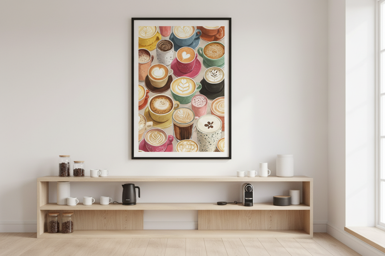 Kaffe Plakat 115 i køkken