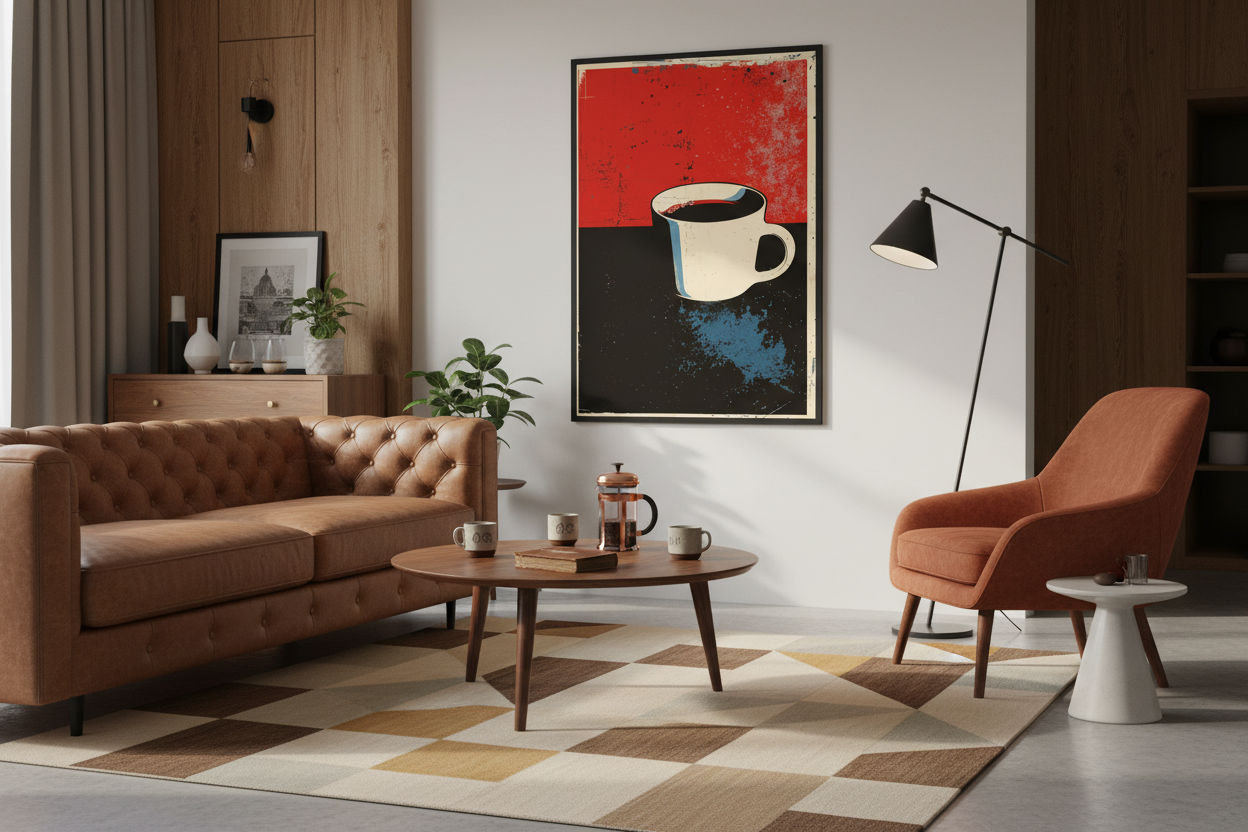 Kaffe Plakat 62 i stue