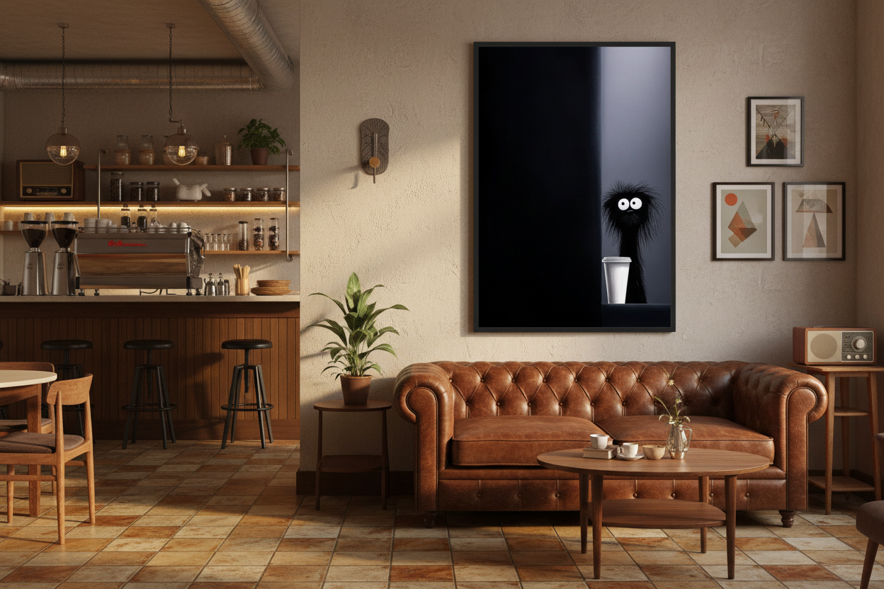 Kaffe Plakat 76 i cafe