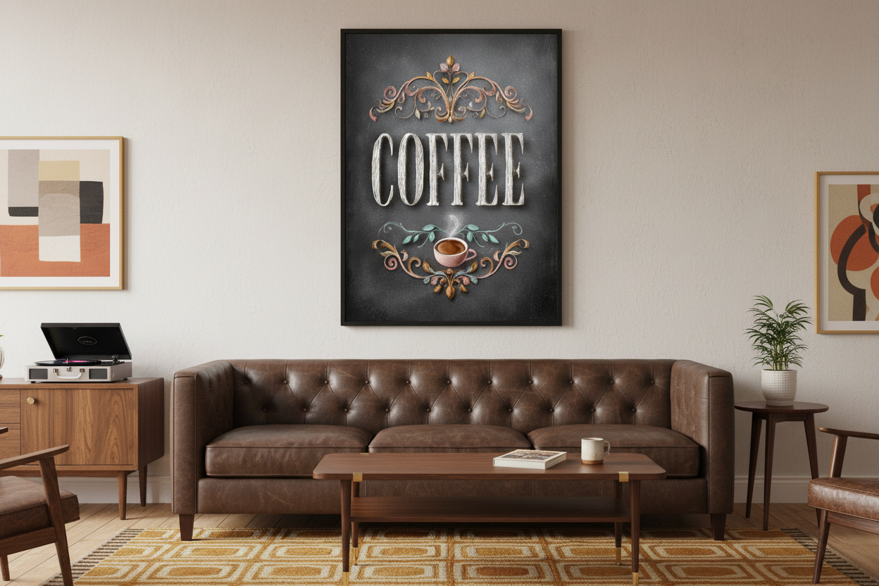 Kaffe Plakat 95 i stue