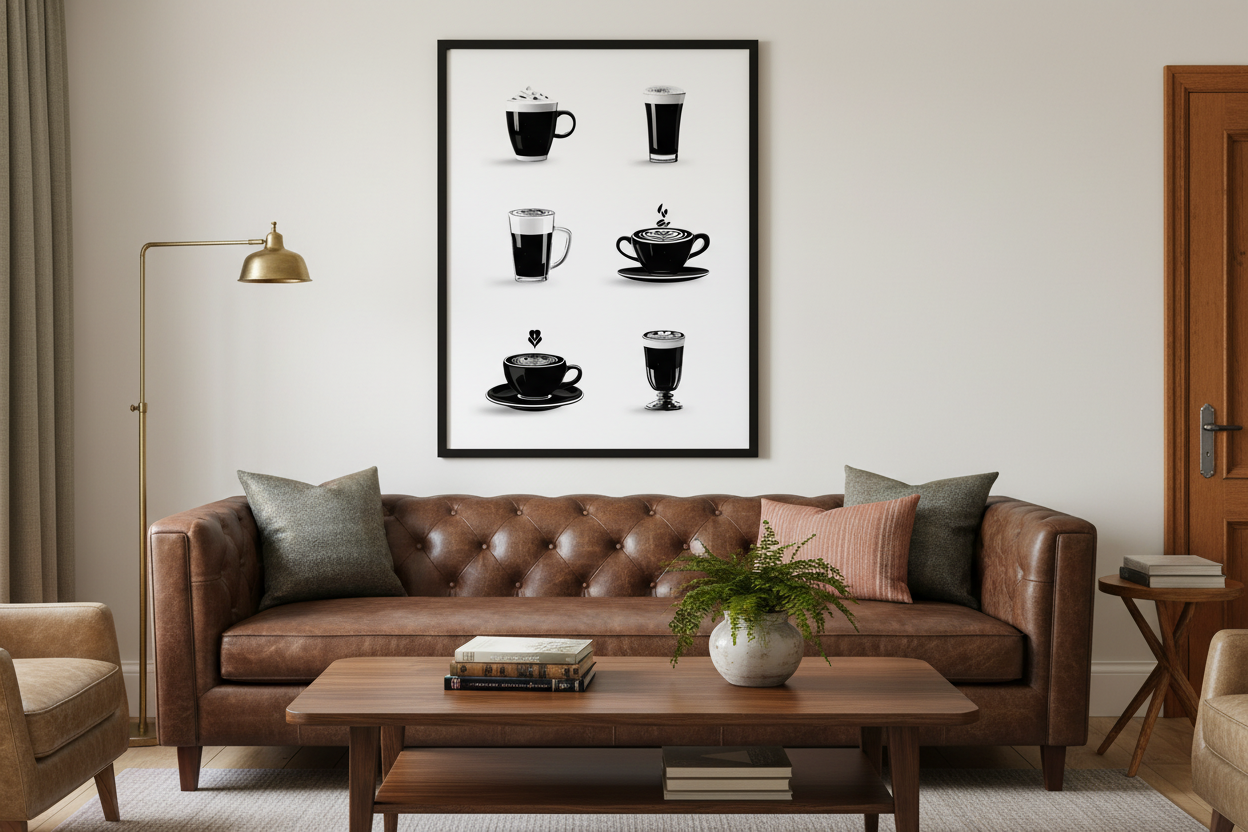 Kaffe Plakat 96 i stue