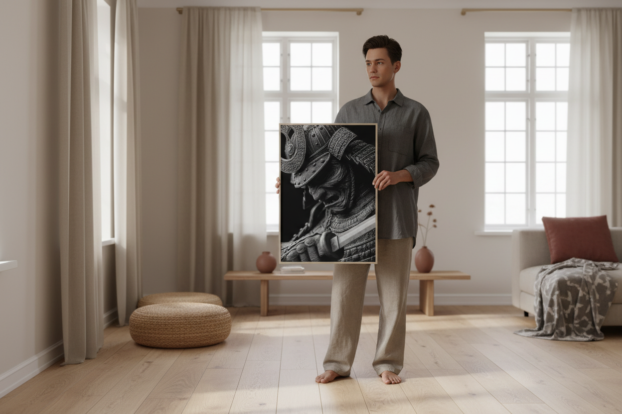 Person med plakat