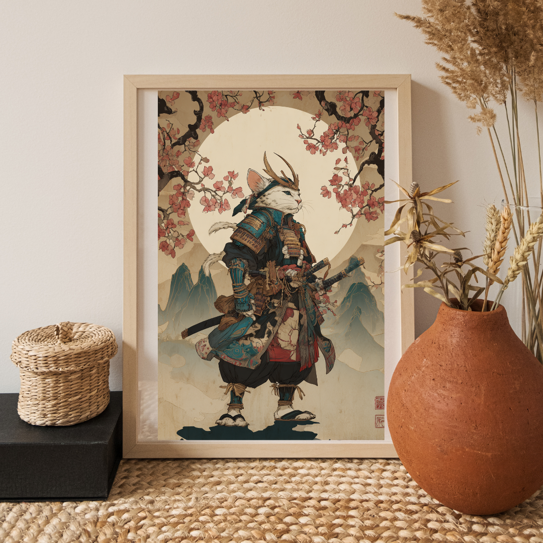 Japansk Plakat 70 - Samuraikat under Månen