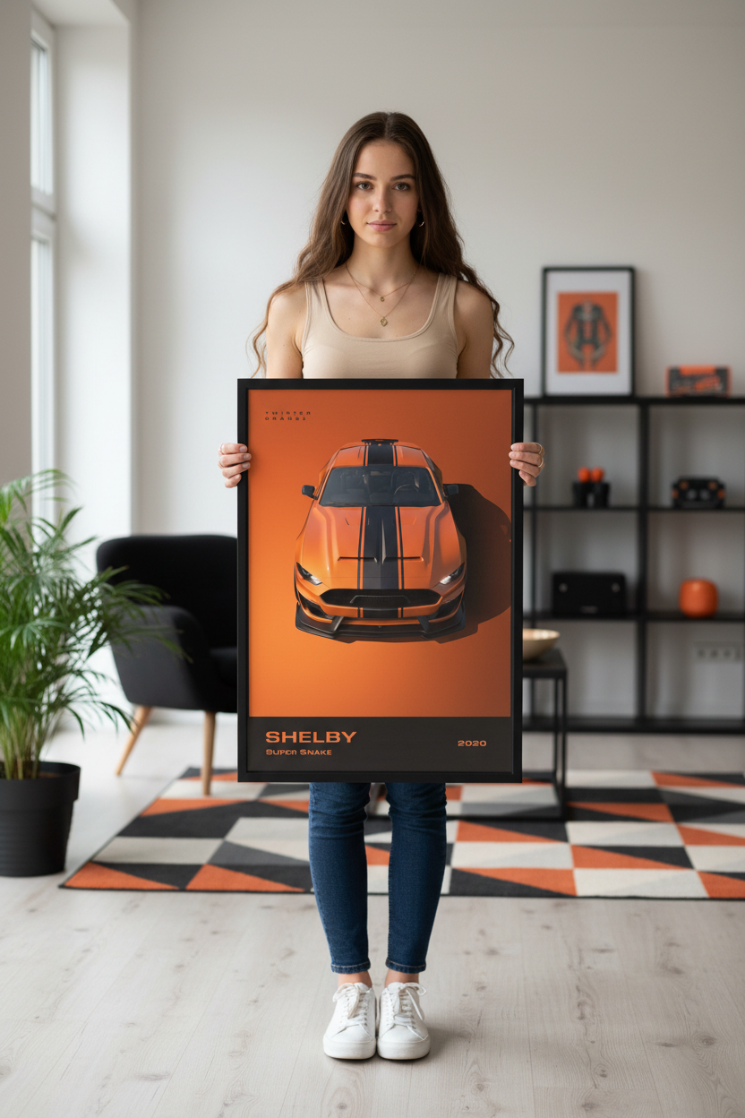 Shelby Super Snake plakat lifestyle med ung kvinde