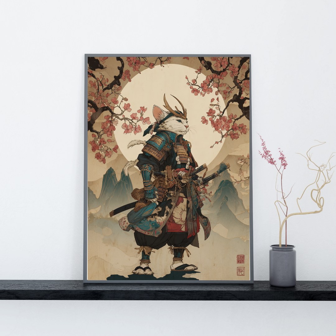 Japansk Plakat 70 - Samuraikat under Månen
