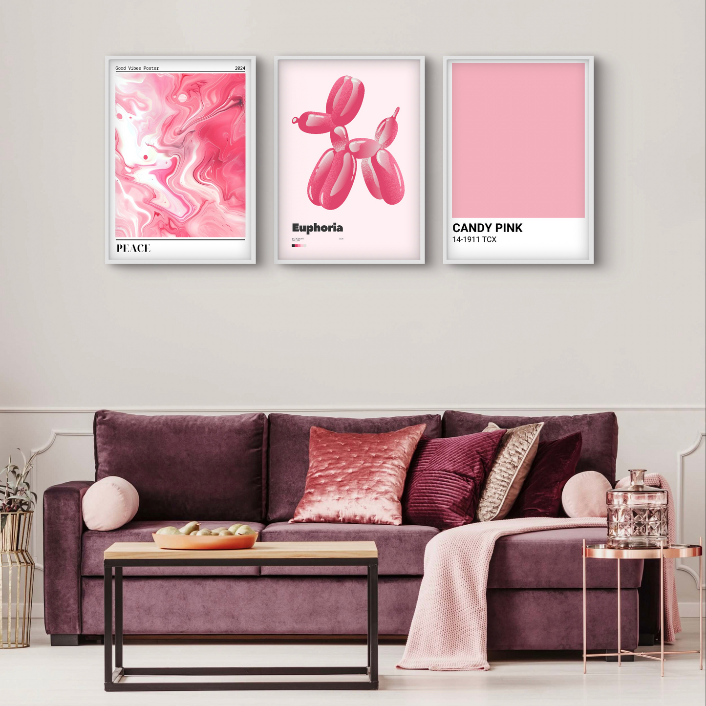 Trendy Pink - Plakatsæt