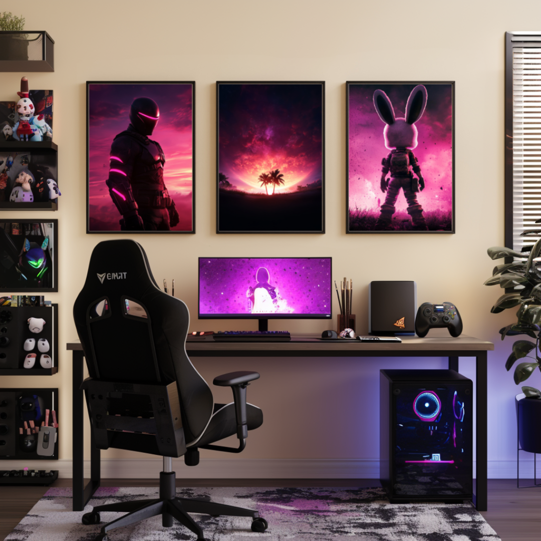 Gaming Universe Plakatsæt: Forvandle dit Gamer Setup med Stil