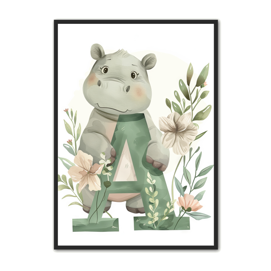 A Bogstav Plakat 21 - Flodhest
