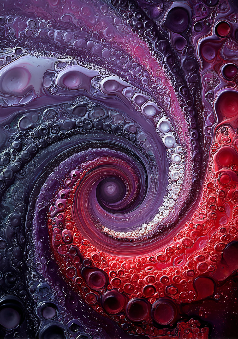 Abstrakt Plakatsæt – Crimson Waves