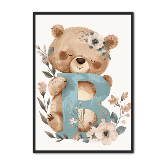 B Bogstav Plakat 1 - Bjørn