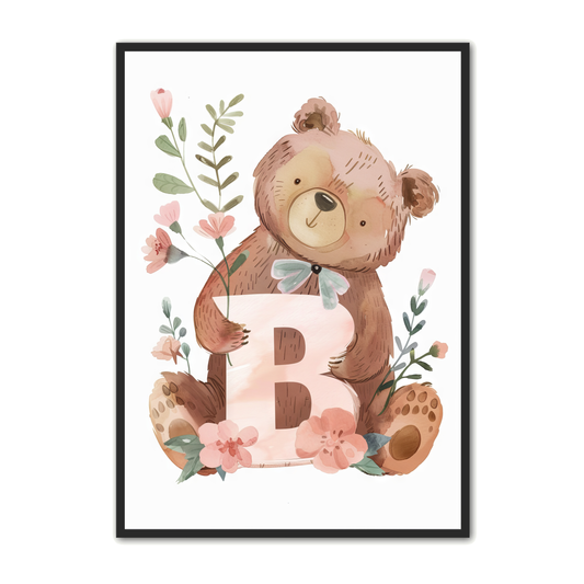 B Bogstav Plakat 4 - Bjørn