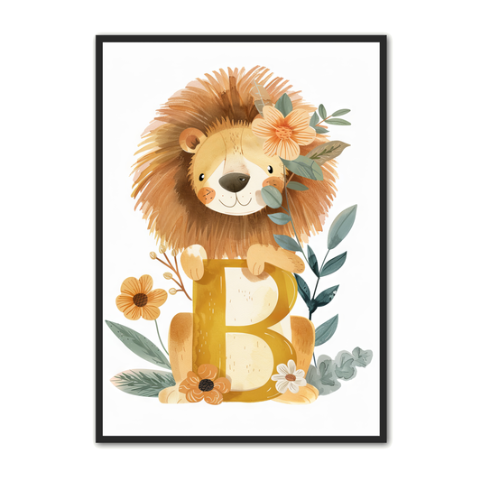 B Bogstav Plakat 46 - Løve