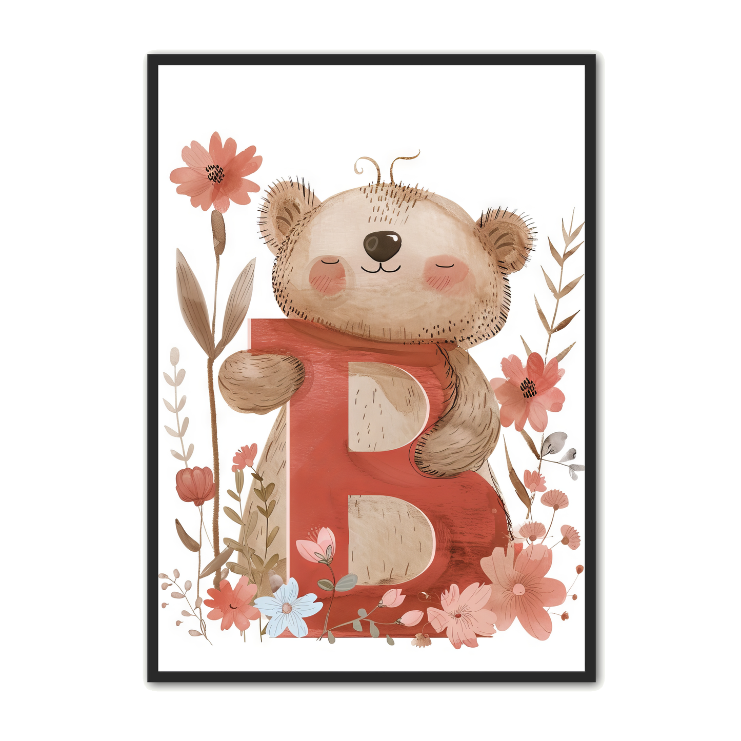 B Bogstav Plakat 7 - Bjørn