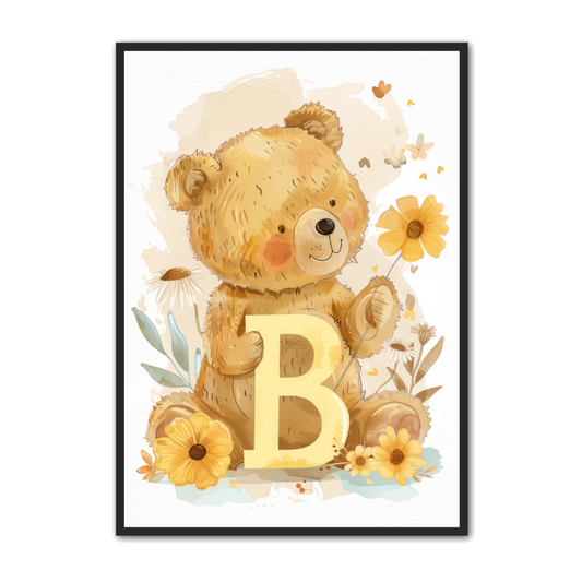 B Bogstav Plakat 8 - Bjørn