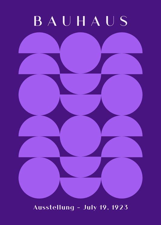 Bauhaus Plakat 18 - Geometrisk Harmoni i Lilla