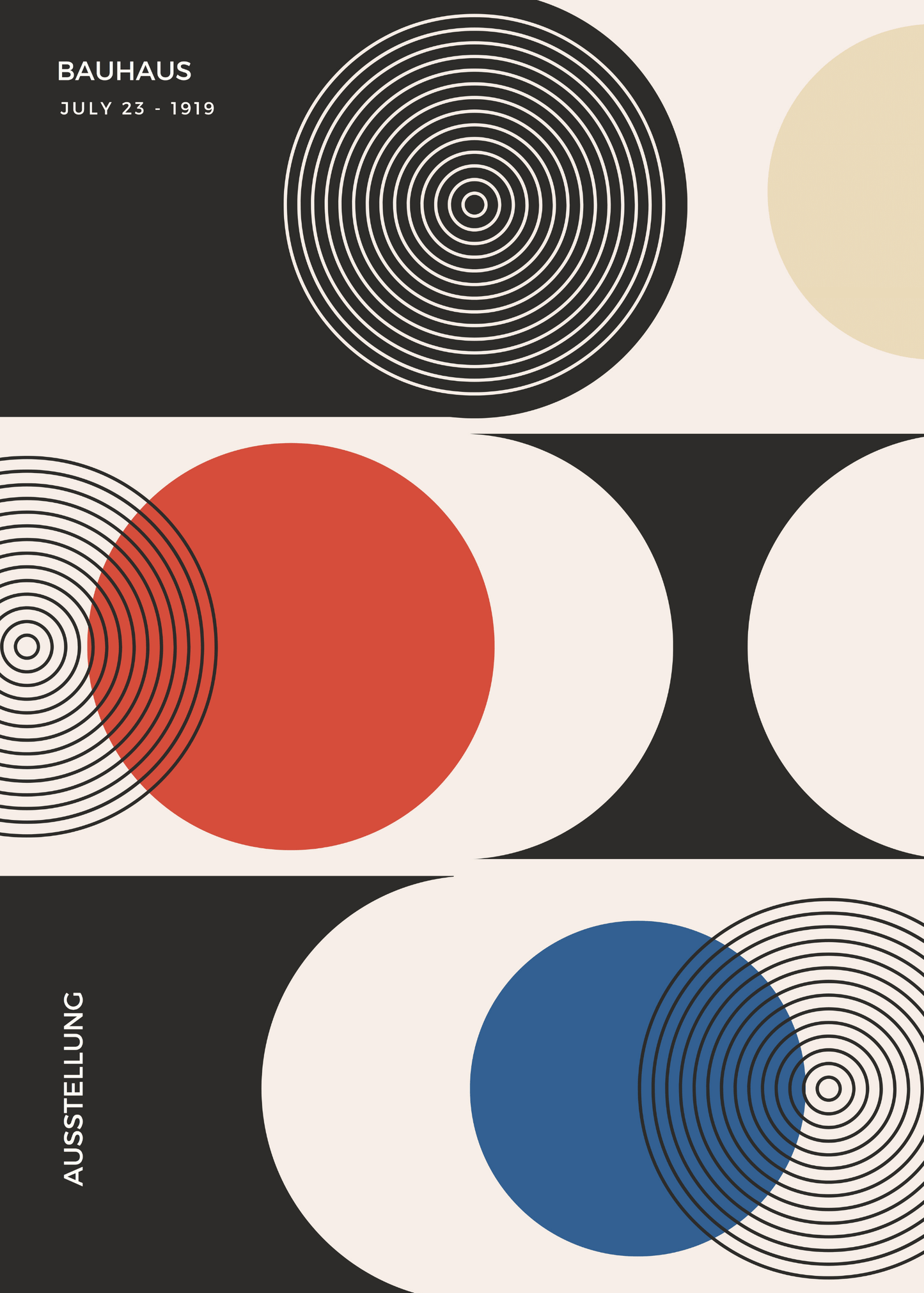 Bauhaus Plakat 22 – Grafiske Cirkler i Balance
