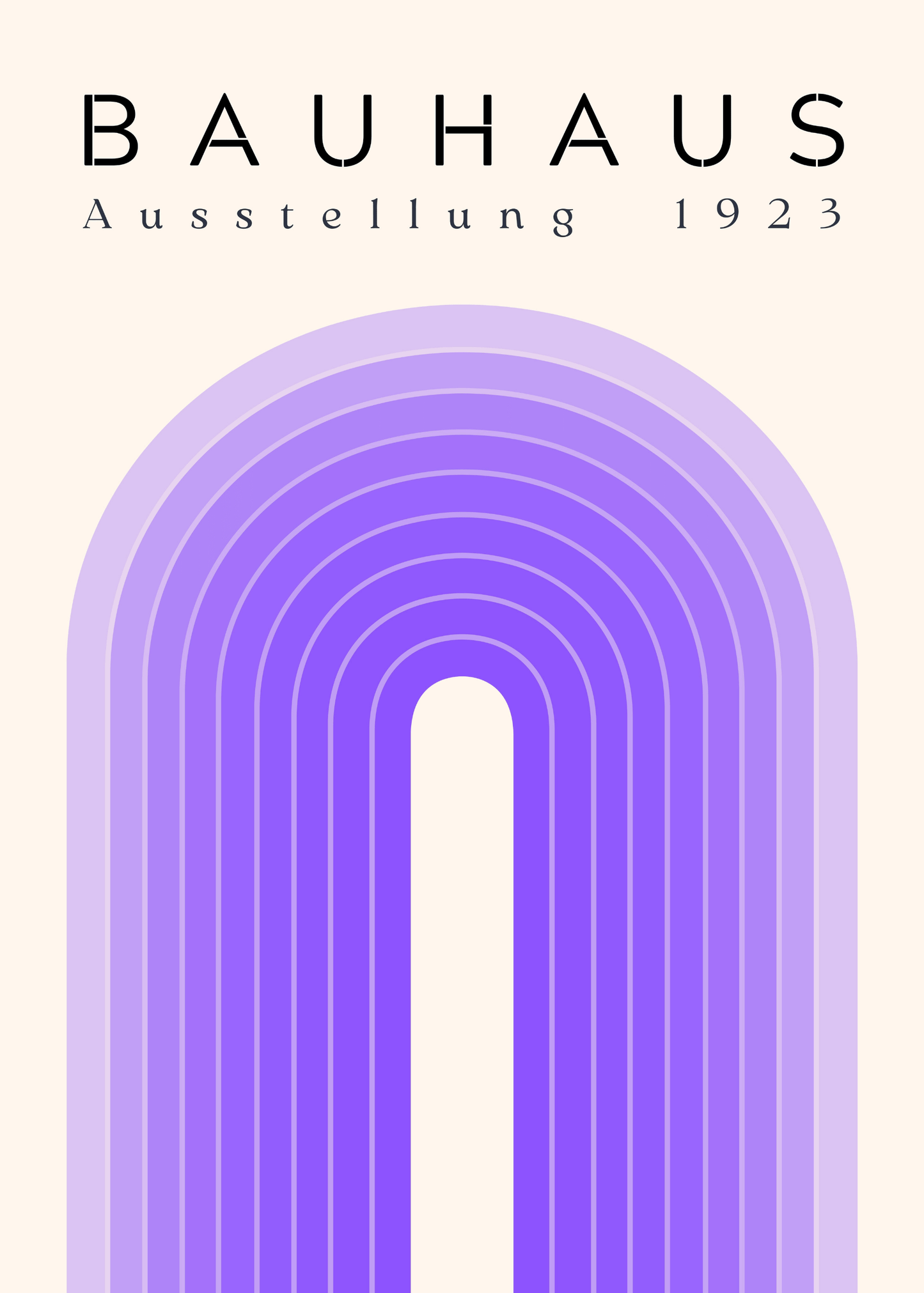 Bauhaus Plakat 23 – Blød Geometri i Lilla Nuancer