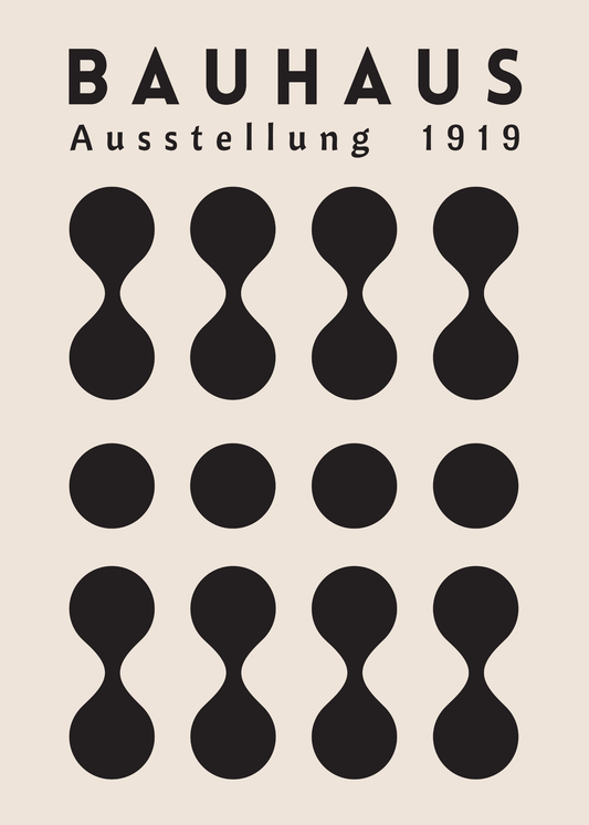 Bauhaus Plakat 3 - Grafisk Rytme i Sort