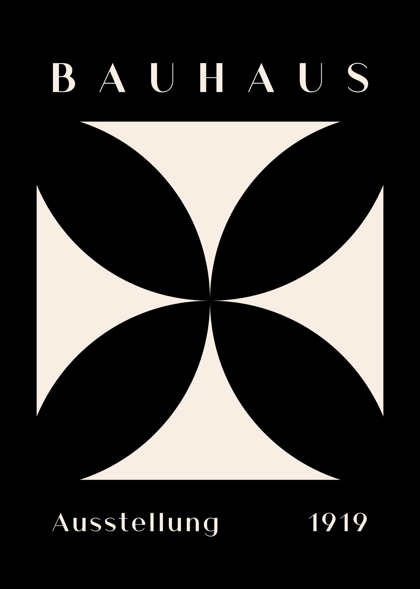 Bauhaus Plakat 31 – Sort Symmetrisk Kontrast