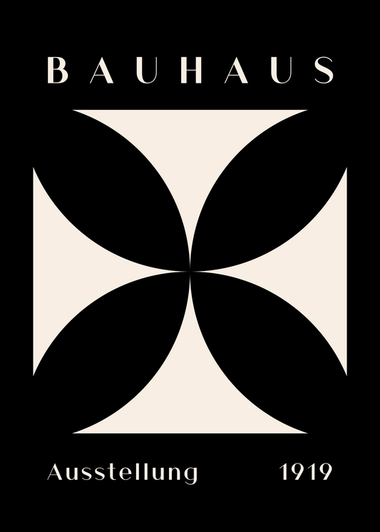 Bauhaus Plakat 31 – Sort Symmetrisk Kontrast