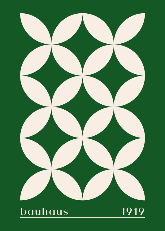 Bauhaus Plakat 34 – Grøn Organisk Gentagelse