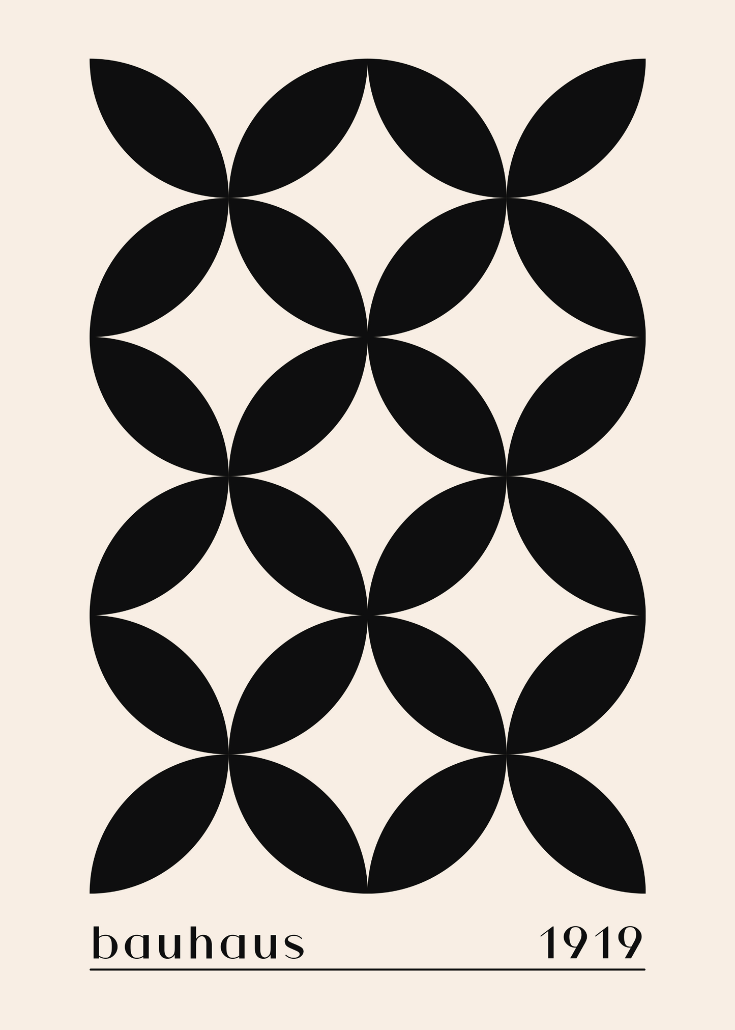 Bauhaus Plakat 36 – Sort Organisk Symmetri