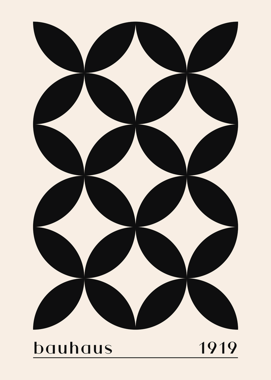 Bauhaus Plakat 36 – Sort Organisk Symmetri