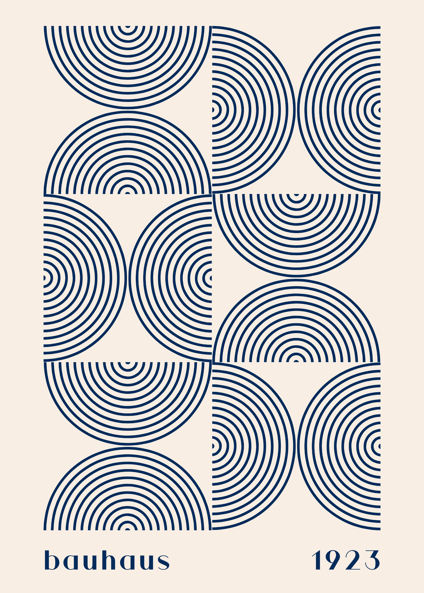 Bauhaus Plakat 39 – Blå Cirkulær Struktur