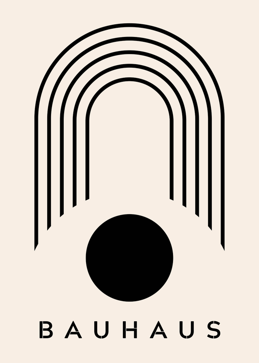 Bauhaus Plakat 42 – Grafisk Bue og Cirkel