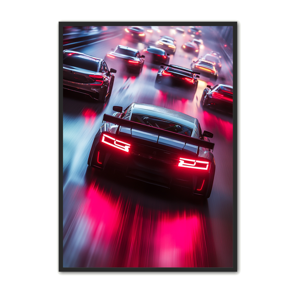 Bil Plakat Baglygter Fart