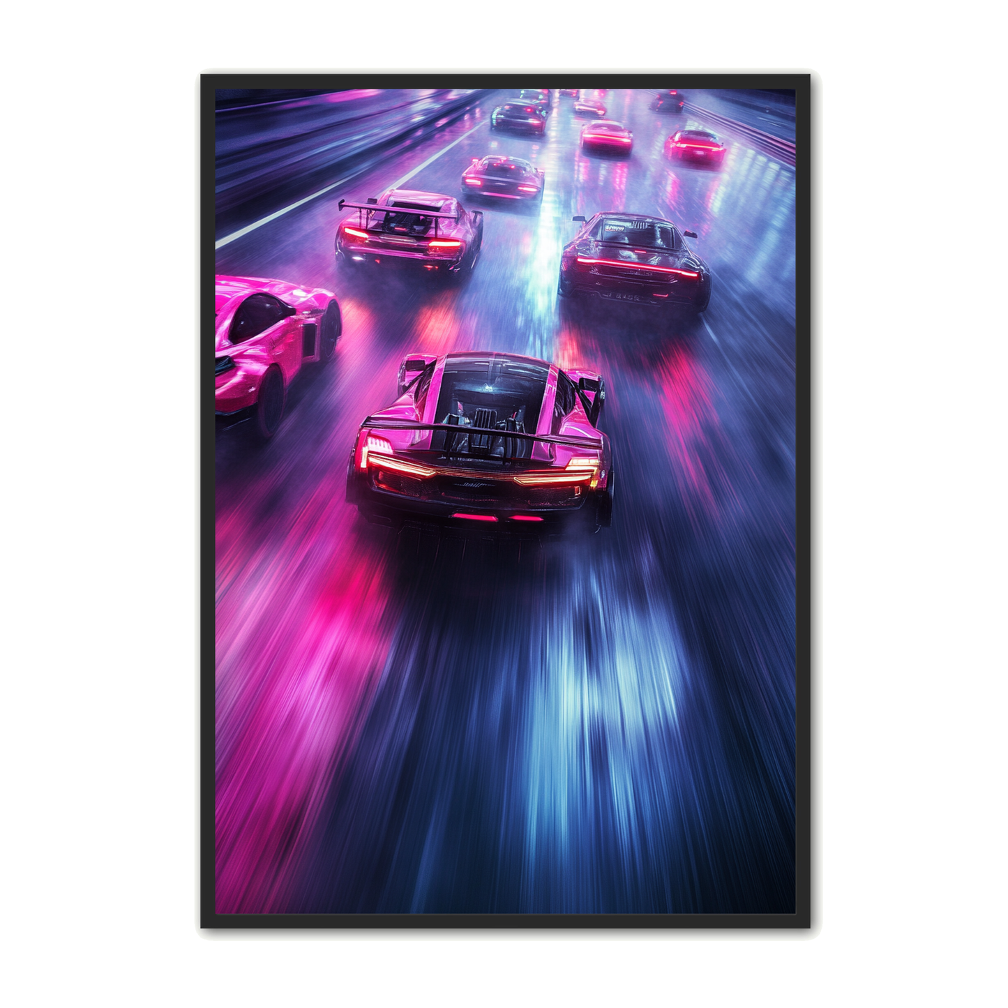 Bil Plakat 79 - Futuristisk Nattekapløb