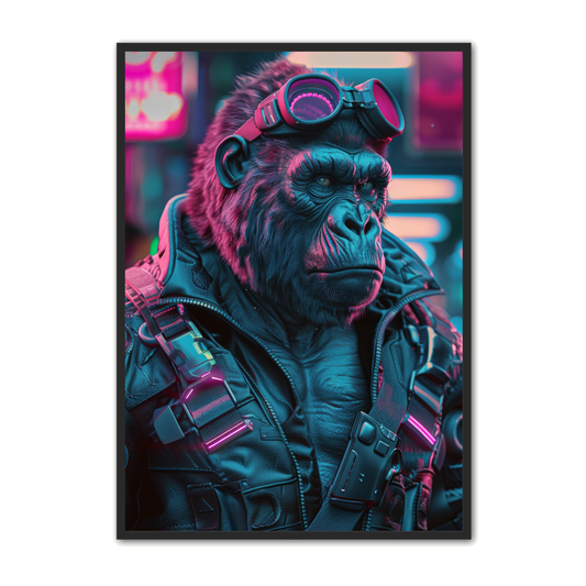 Cyberpunk Gorilla 2 - Gamer Plakat