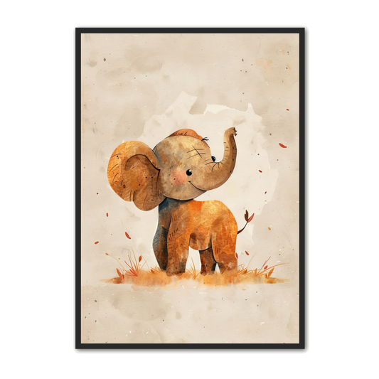 Elefant Plakat 10 - Børneplakat