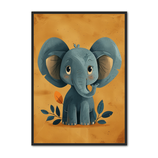 Elefant Plakat 12 - Børneplakat