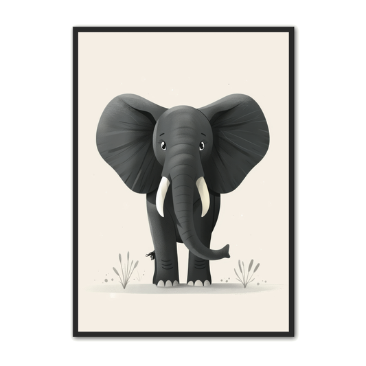 Elefant Plakat 13 - Børneplakat
