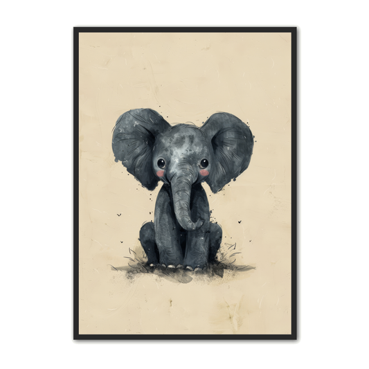 Elefant Plakat 15 - Børneplakat