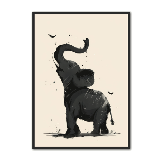 Elefant Plakat 16 - Børneplakat