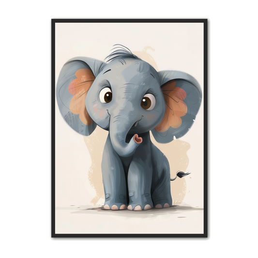 Elefant Plakat 17 - Børneplakat