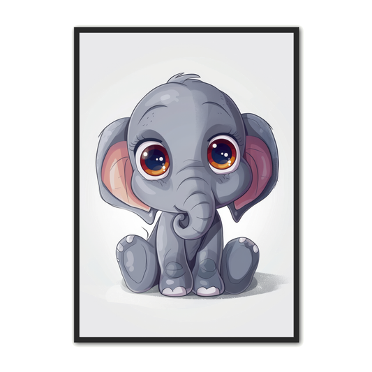 Elefant Plakat 18 - Børneplakat